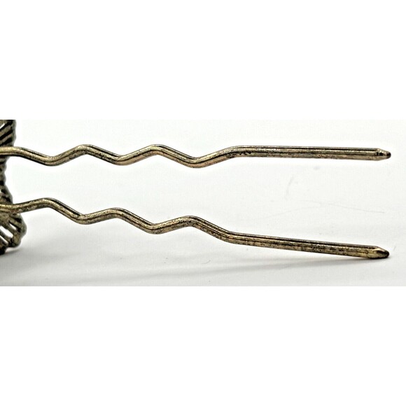 Vintage SOHO Signed Hair Stick Aurora Borealis Floral Jewelry Goldtone Metal HTF - Picture 16 of 16